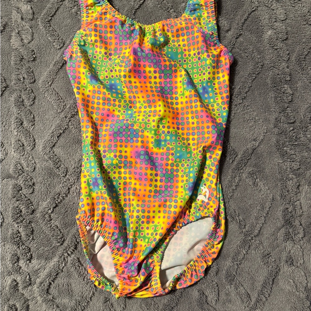 Colorful Polka Dot Gymnastics leotard
